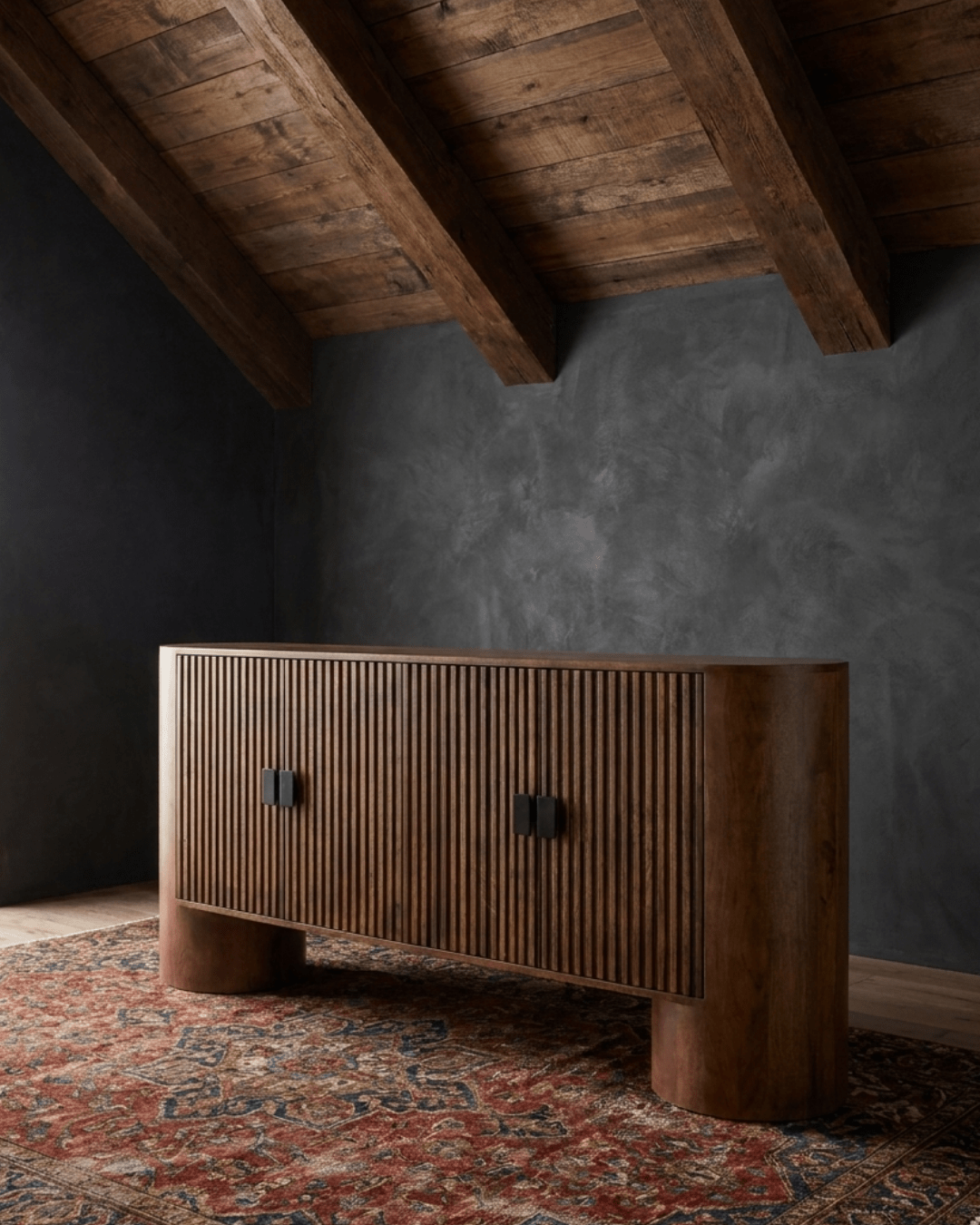 Emilie Reeded Wood Sideboard - Cabinets & Storage - Hello Norden