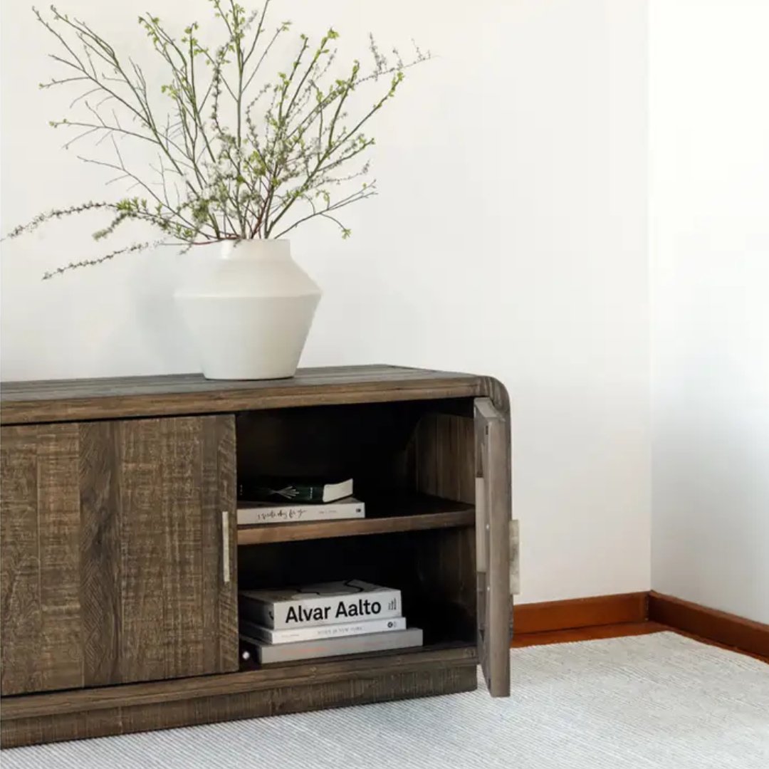Broder Pine Wood Media Cabinet - Cabinets & Storage - Hello Norden
