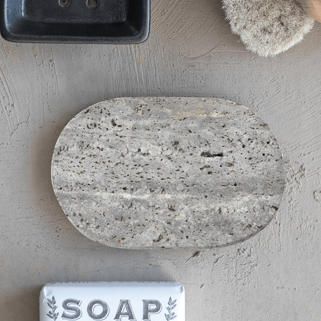 Nels Travertine Soap Dish - Soap Dish - Hello Norden