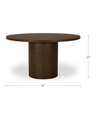 dining room furniture modern mountain top: oak veneer over engineered wood dining table Hello Norden - Tor Round Dining Table Dark, dimensions