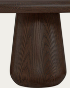 living room furniture modern mountain top edge frame and base: solid oak coffee table Hello Norden - Petter Coffee Table Dark, detail view
