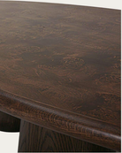 living room furniture modern mountain top edge frame and base: solid oak coffee table Hello Norden - Petter Coffee Table Dark, detail view