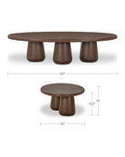 living room furniture modern mountain top edge frame and base: solid oak coffee table Hello Norden - Petter Coffee Table Dark, dimensions