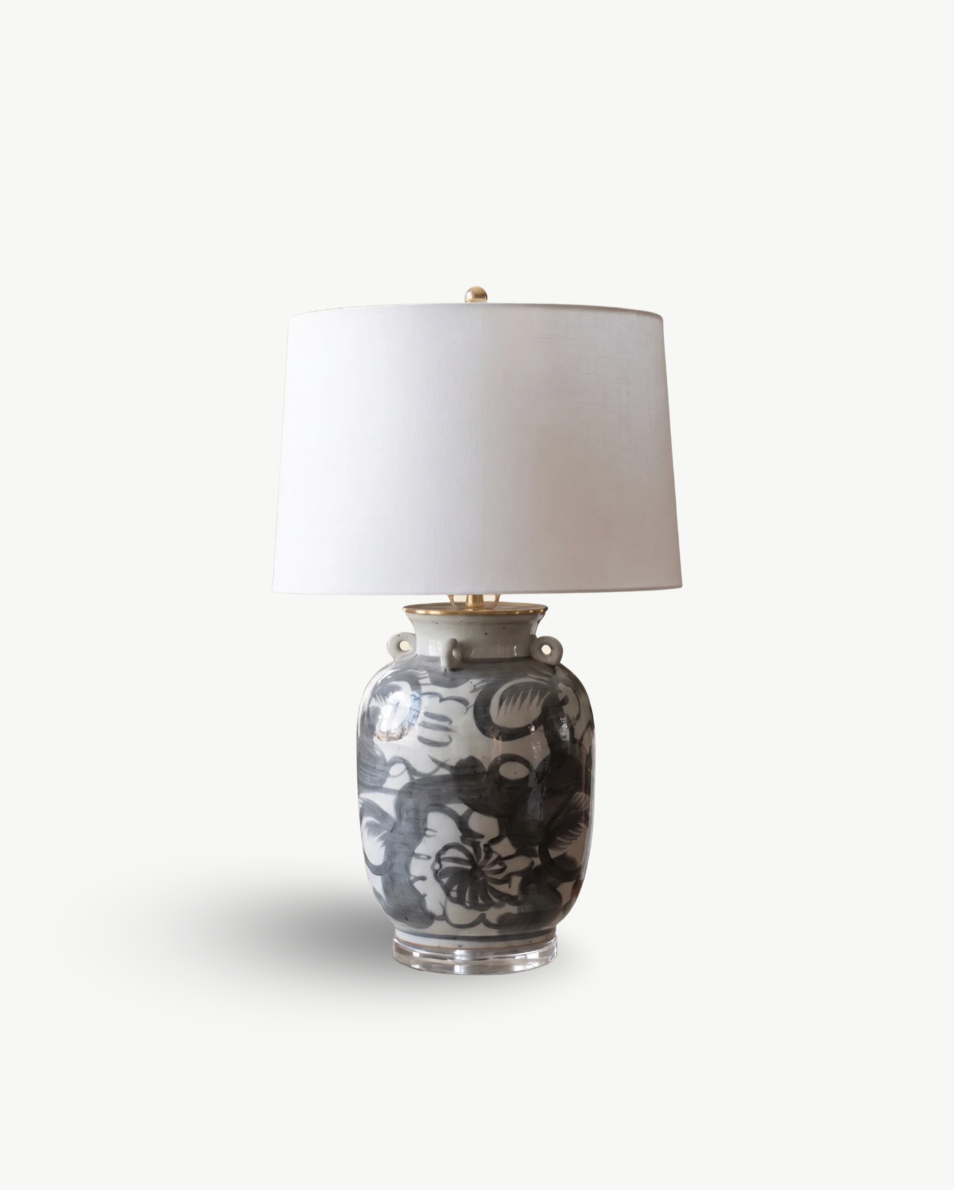 living room furniture modern mountain  table lamp Hello Norden - Aslak Porcelain Hand-Painted Abstract Lamp