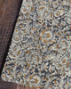 Toni linen cotten navy mustard and cream 22" throw pillow Hello Norden
