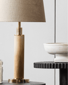 living room furniture modern mountain  table lamp Hello Norden - Ragnvald Table Lamp, styled in a modern rustic room