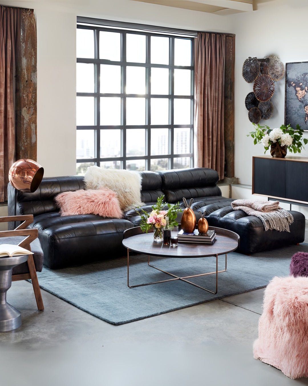 Rainor Leather Sectional - Sectionals - Hello Norden