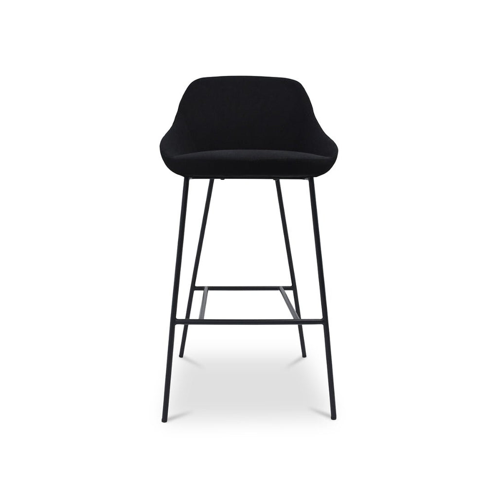 Rasmus Black Bar Chair - Bar Stools - Hello Norden