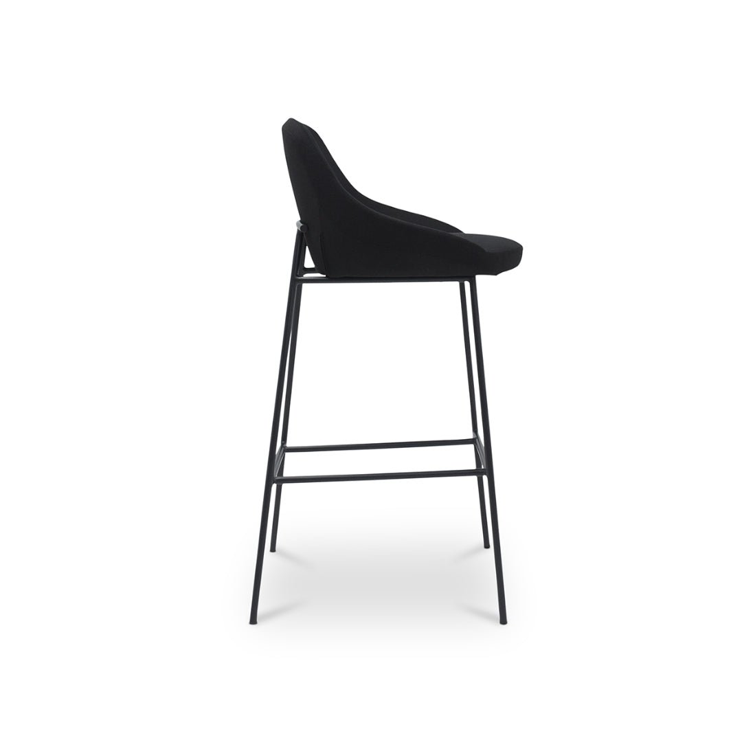 Rasmus Black Bar Chair - Bar Stools - Hello Norden