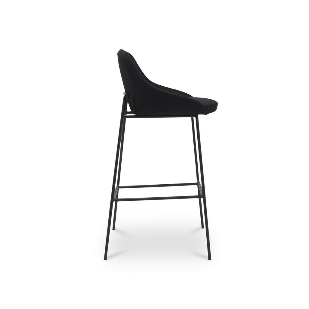 Rasmus Black Bar Chair - Bar Stools - Hello Norden