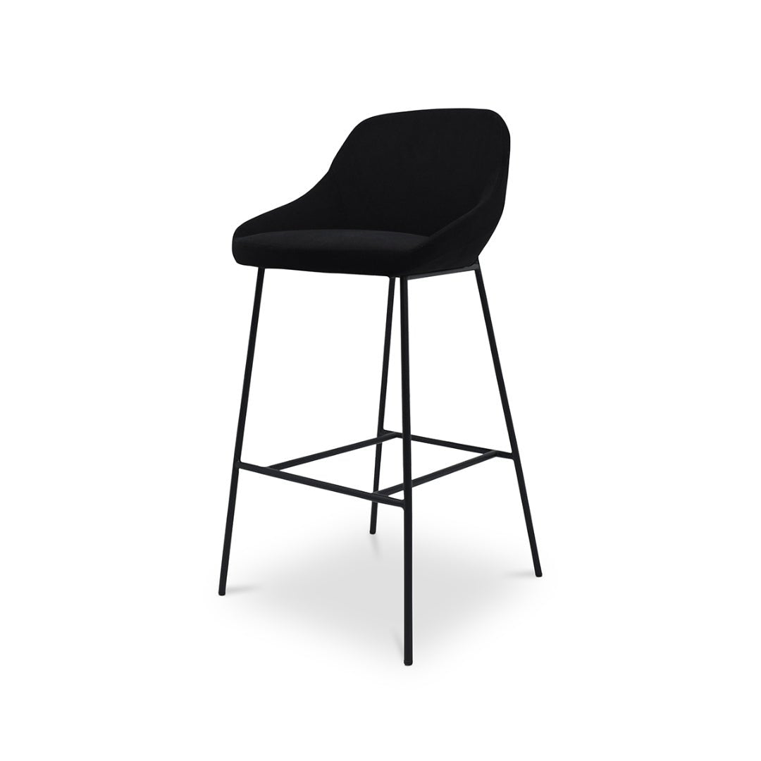 Rasmus Black Bar Chair - Bar Stools - Hello Norden