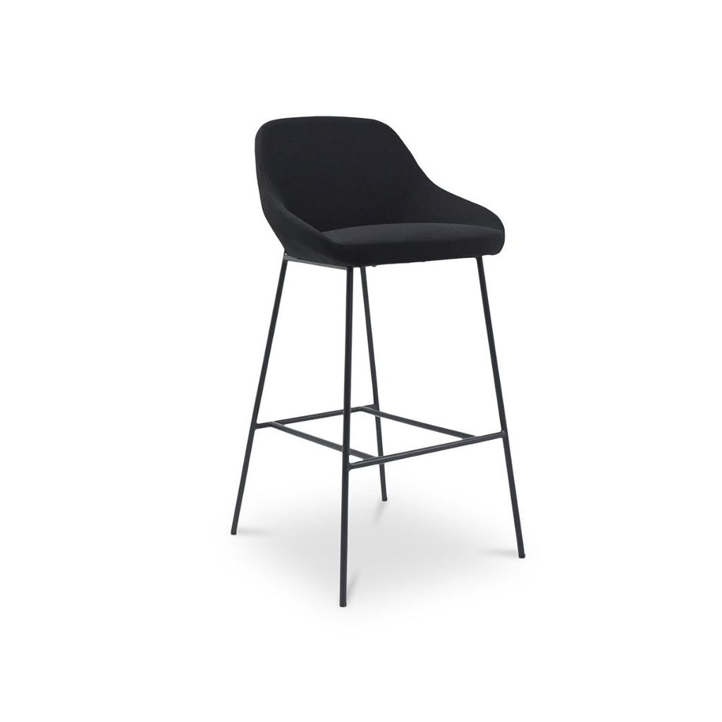 Rasmus Black Bar Chair - Bar Stools - Hello Norden
