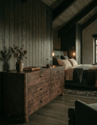 oak burl 6 drawer dresser modern mountain bedroom farmhouse Hello Norden moody medium chocolate brown 2