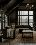 Elin reclaimed wood and steel rectangle coffee table mountain modern farmhouse living room Hello Norden