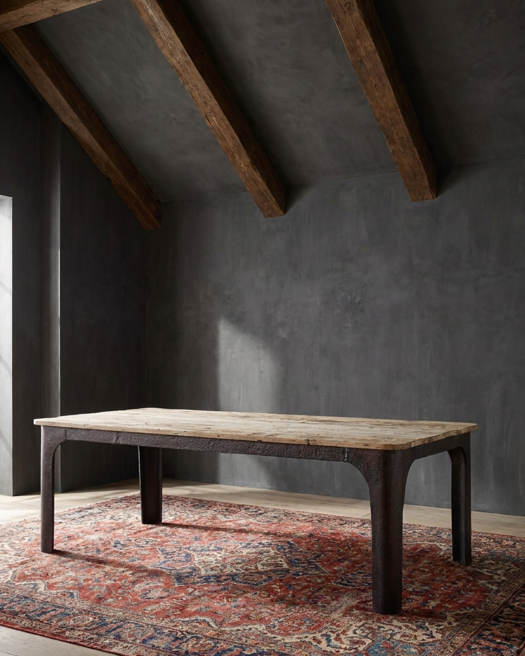 Finn Rustic Wood Dining Table - Dining Tables - Hello Norden