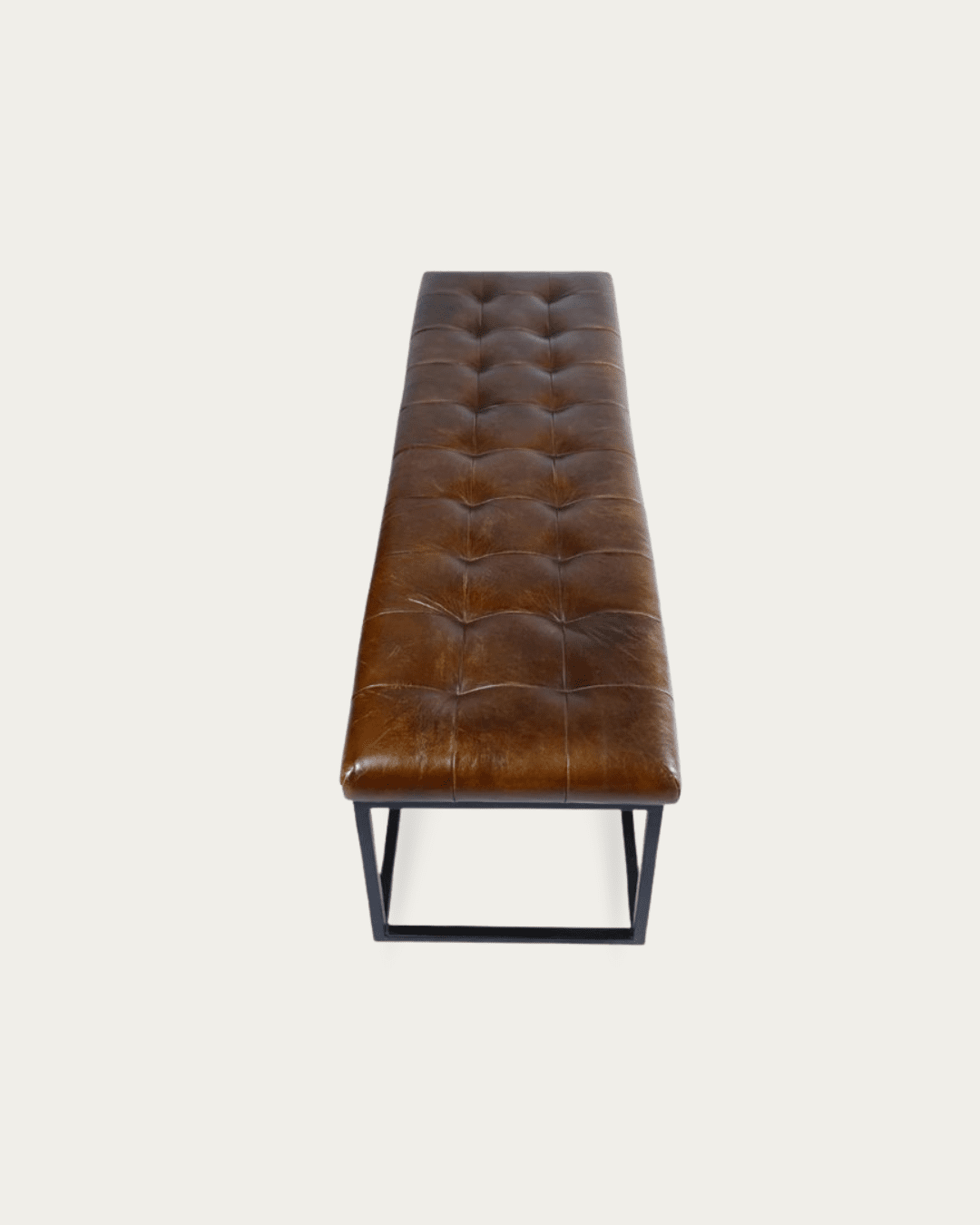 Selma Leather Ottoman - Ottomans & Poufs - Hello Norden