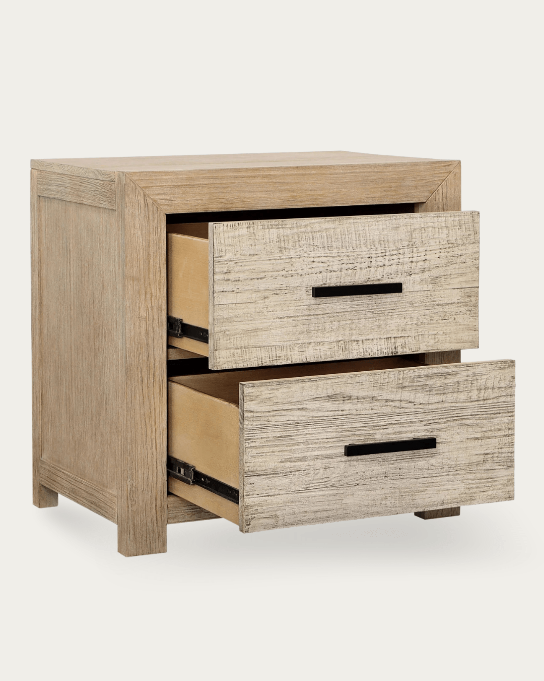 Riven Double Drawer Nightstand - Nightstands - Hello Norden