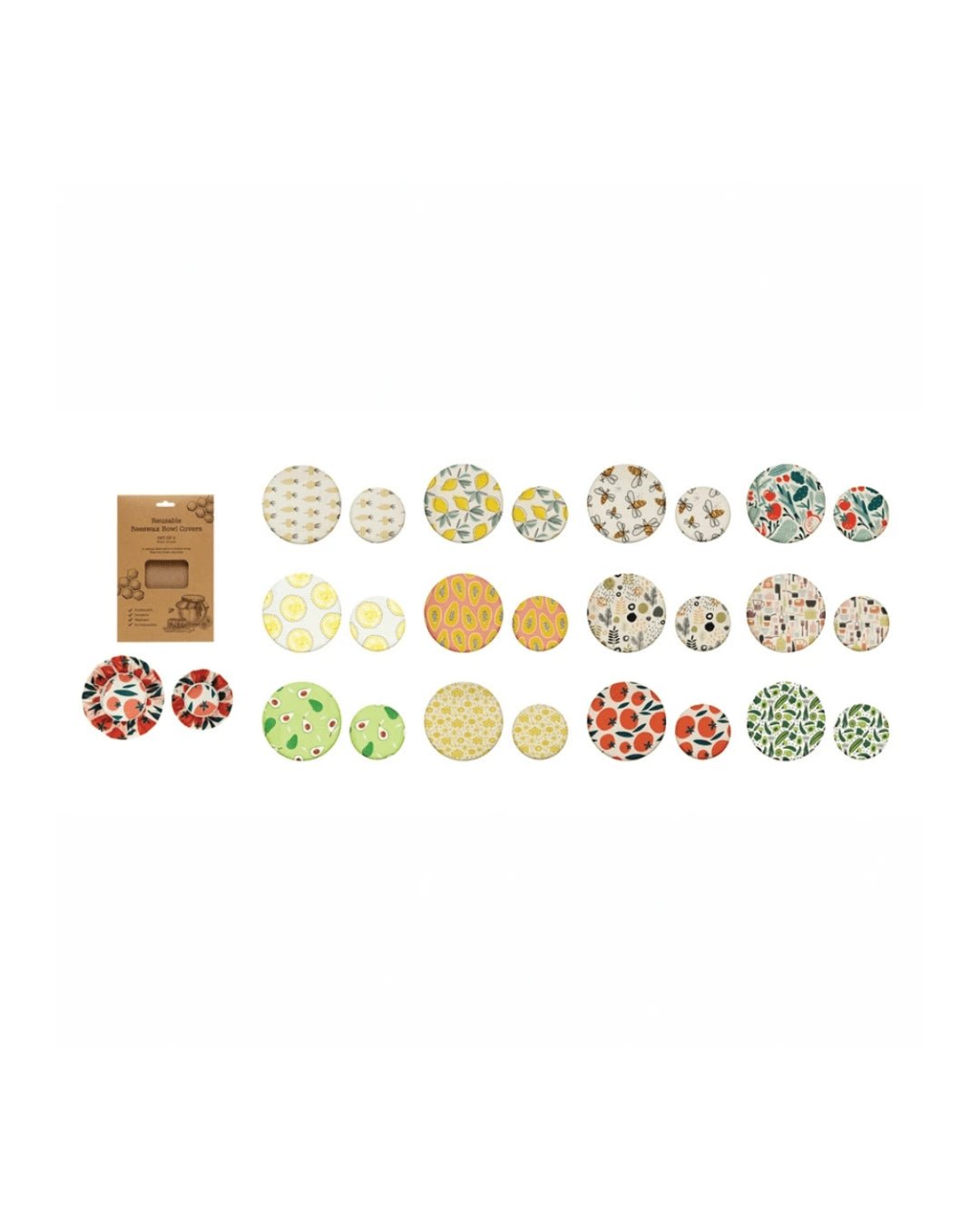 Roscoe Beeswax Fabric Bowl Cover (Set of 2) - Food Covers - Hello Norden