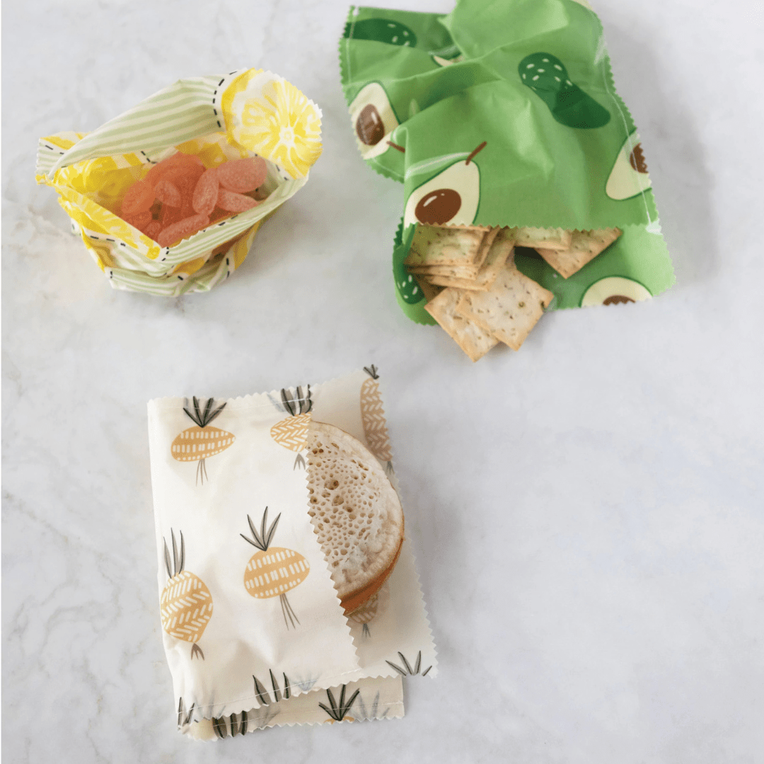 Roscoe Beeswax Fabric Food Bags (Set of 2) - Food Covers - Hello Norden