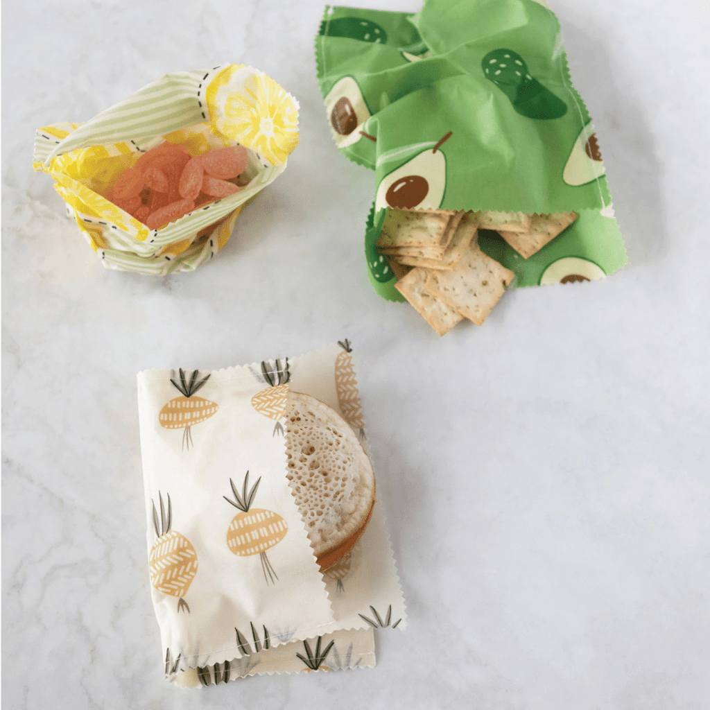 Roscoe Beeswax Fabric Food Bags (Set of 2) - Food Covers - Hello Norden