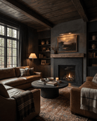 Villum Coffee Table room scene — Ember Hollow Modern Rustic Living Room | Hello Norden