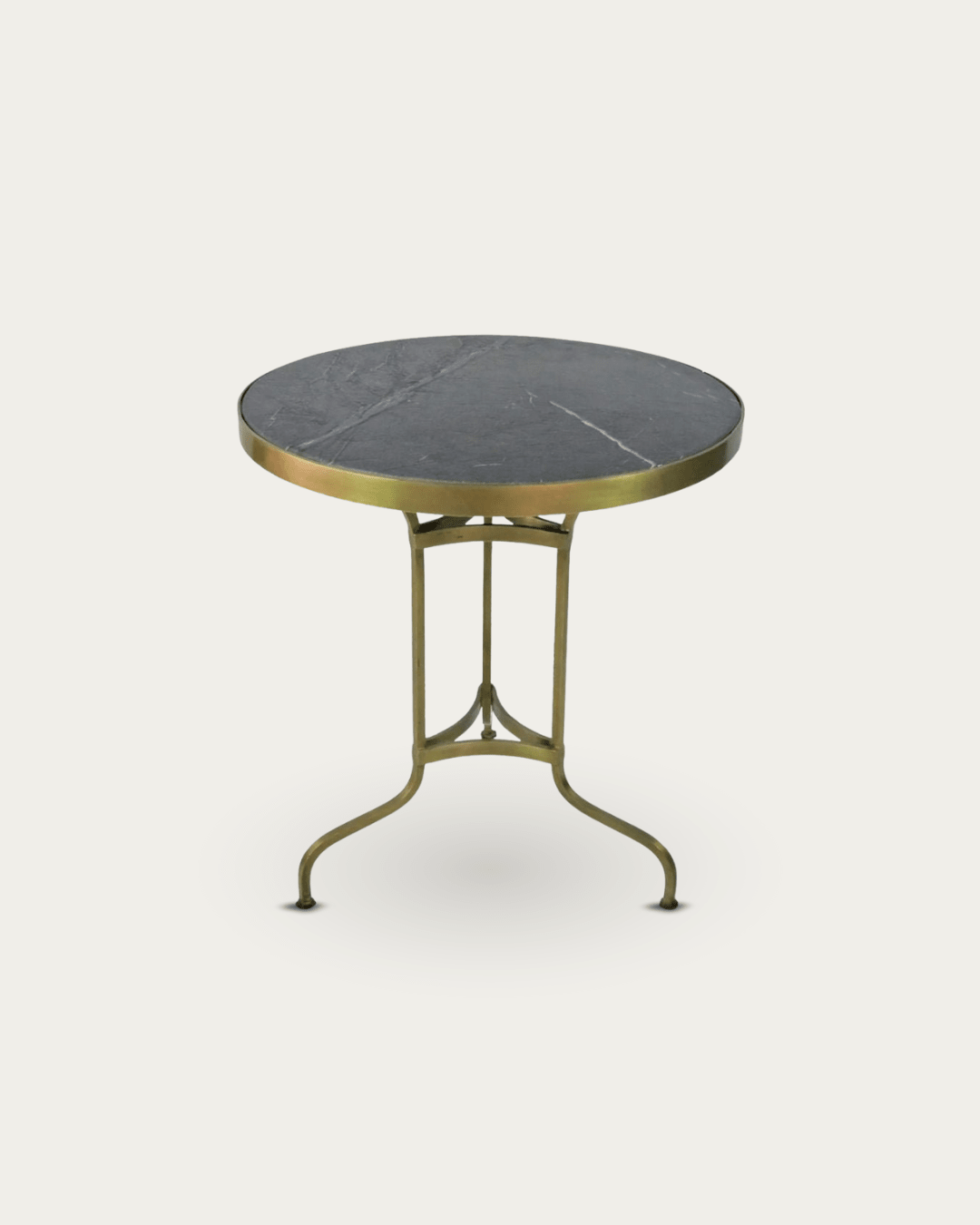 Wilma Black Stone and Brass Table - Side Tables - Hello Norden