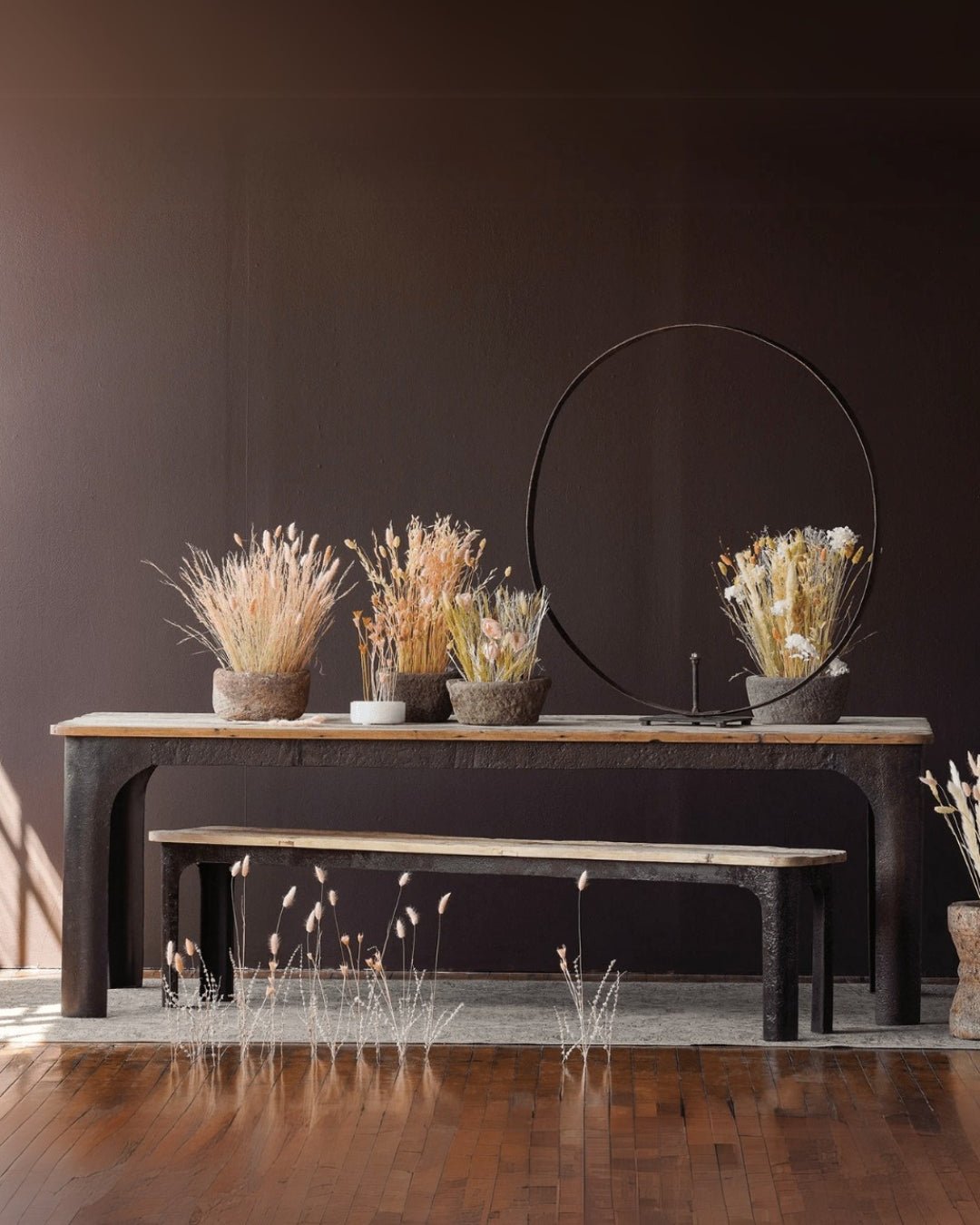 Finn Rustic Wood Bench - Stools & Benches - Hello Norden