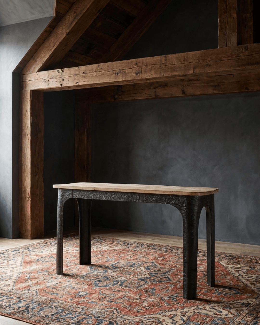 Finn Rustic Wood Console Table - Consoles - Hello Norden