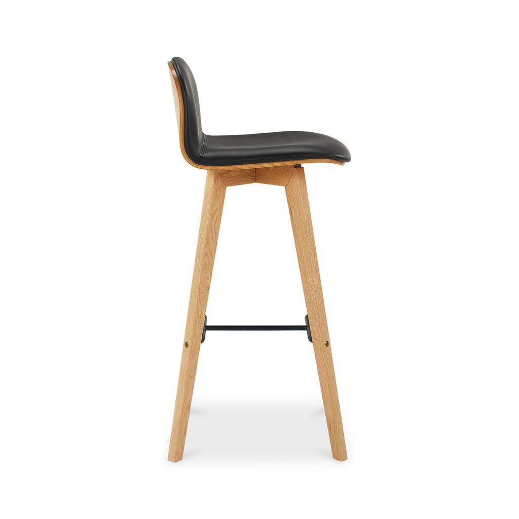 Sebastian Leather Bar Chair - Bar Stools - Hello Norden