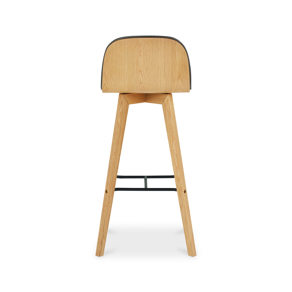 Sebastian Leather Bar Chair - Bar Stools - Hello Norden