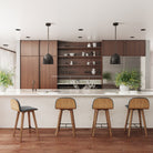 Sebastian Leather Bar Chair - Bar Stools - Hello Norden