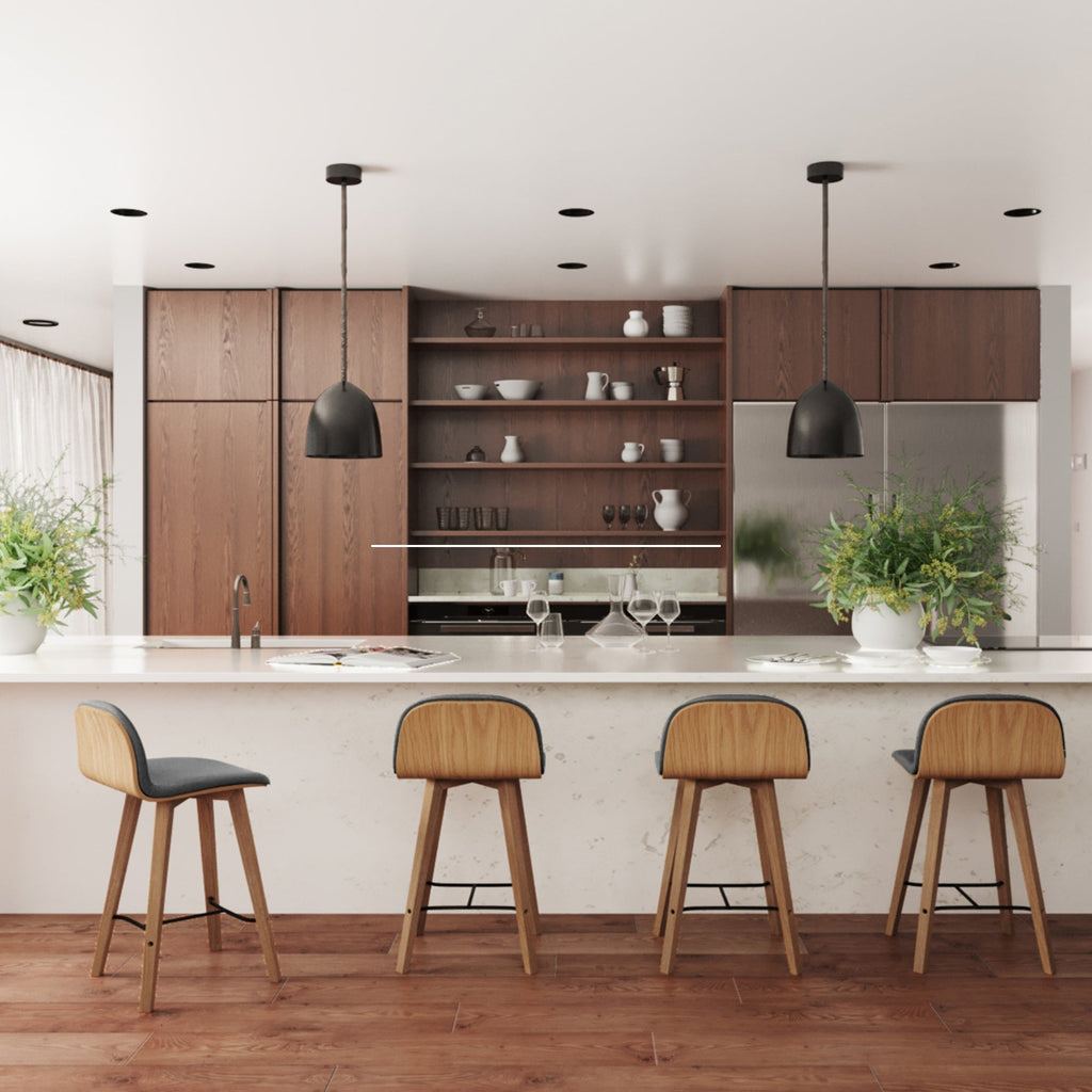 Sebastian Leather Bar Chair - Bar Stools - Hello Norden