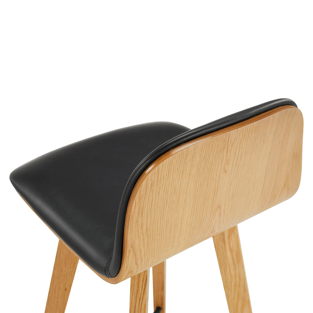 Sebastian Leather Bar Chair - Bar Stools - Hello Norden