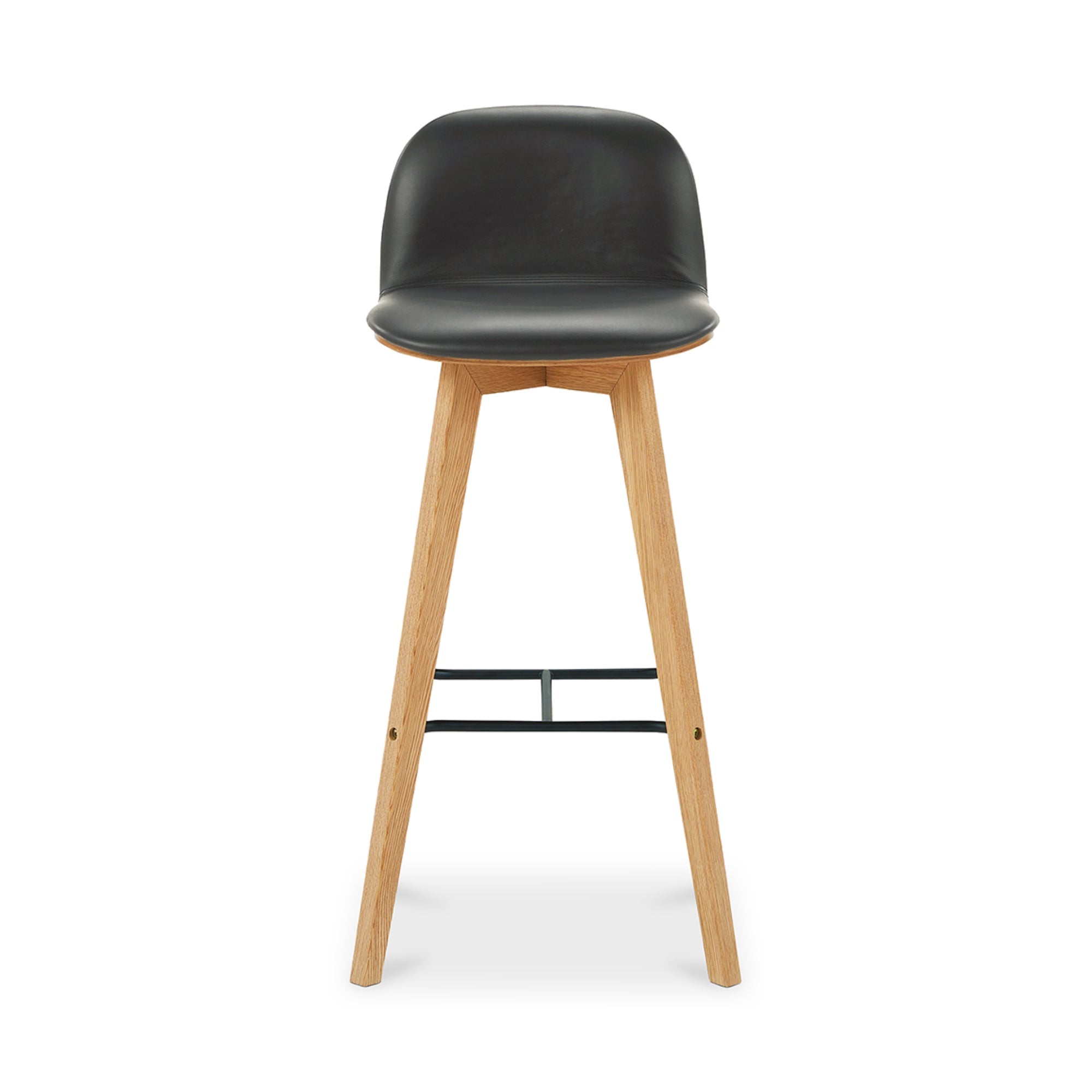 Sebastian Leather Bar Chair - Bar Stools - Hello Norden