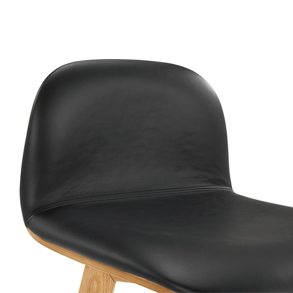 Sebastian Leather Bar Chair - Bar Stools - Hello Norden