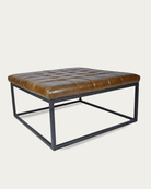 Selma Leather Ottoman Square - Ottomans - Hello Norden