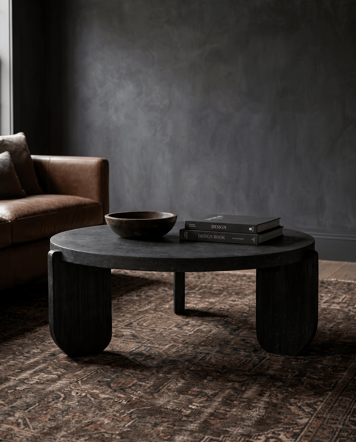 living room furniture modern mountain coffee table Hello Norden - Signe Coffee Table, styled in a modern rustic room