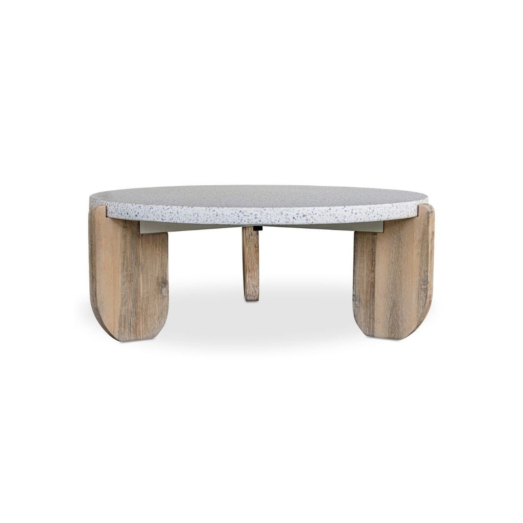 Signe Stone and Wood Coffee Table - Coffee Tables - Hello Norden