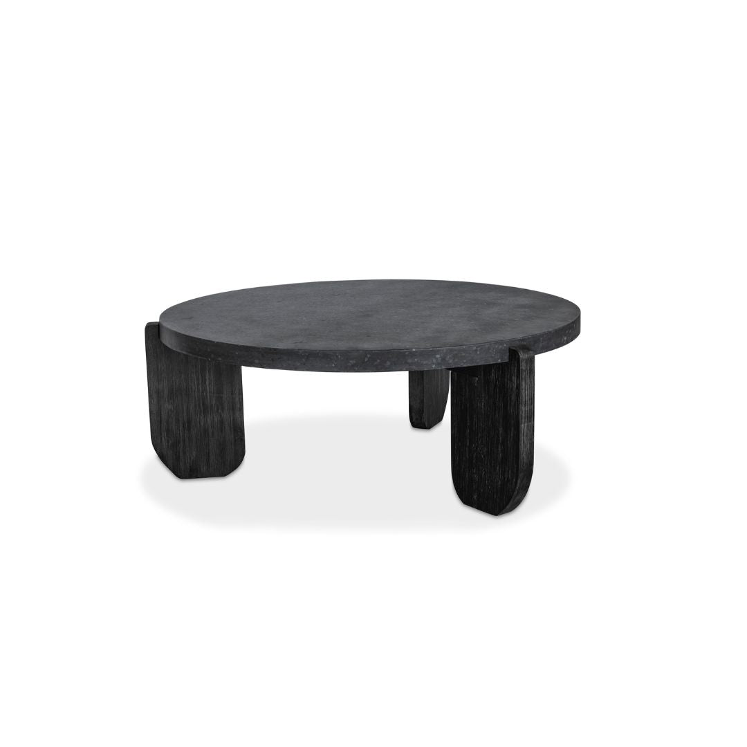 Signe Stone and Wood Coffee Table - Coffee Tables - Hello Norden