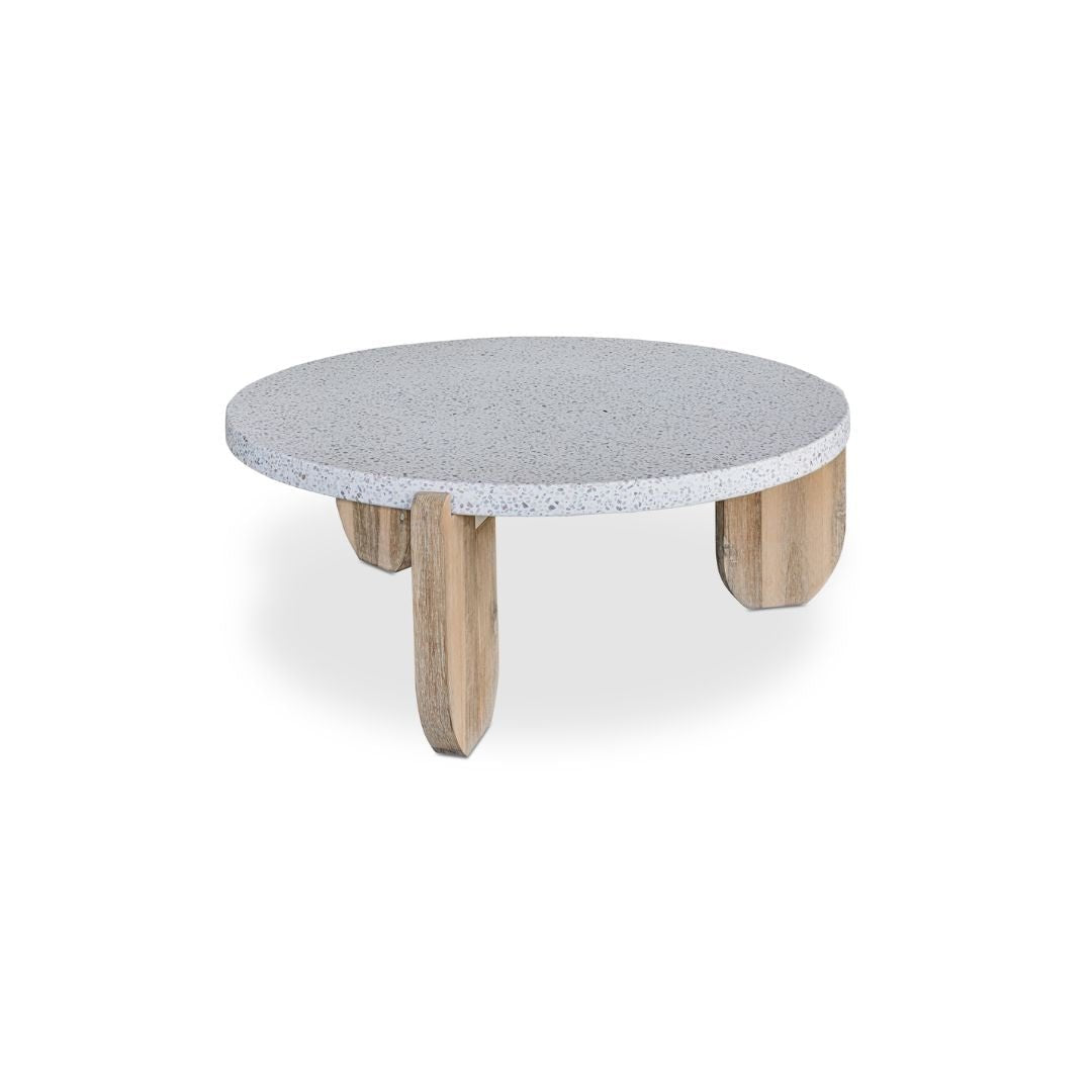 Signe Stone and Wood Coffee Table - Coffee Tables - Hello Norden