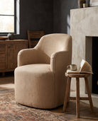 dining room furniture modern mountain velvet fabric dining chair Hello Norden - Sigrun Dining Chair, styled in a modern rustic room