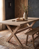dining room furniture modern mountain  dining table Hello Norden - Skag Dining Table, styled in a modern rustic room