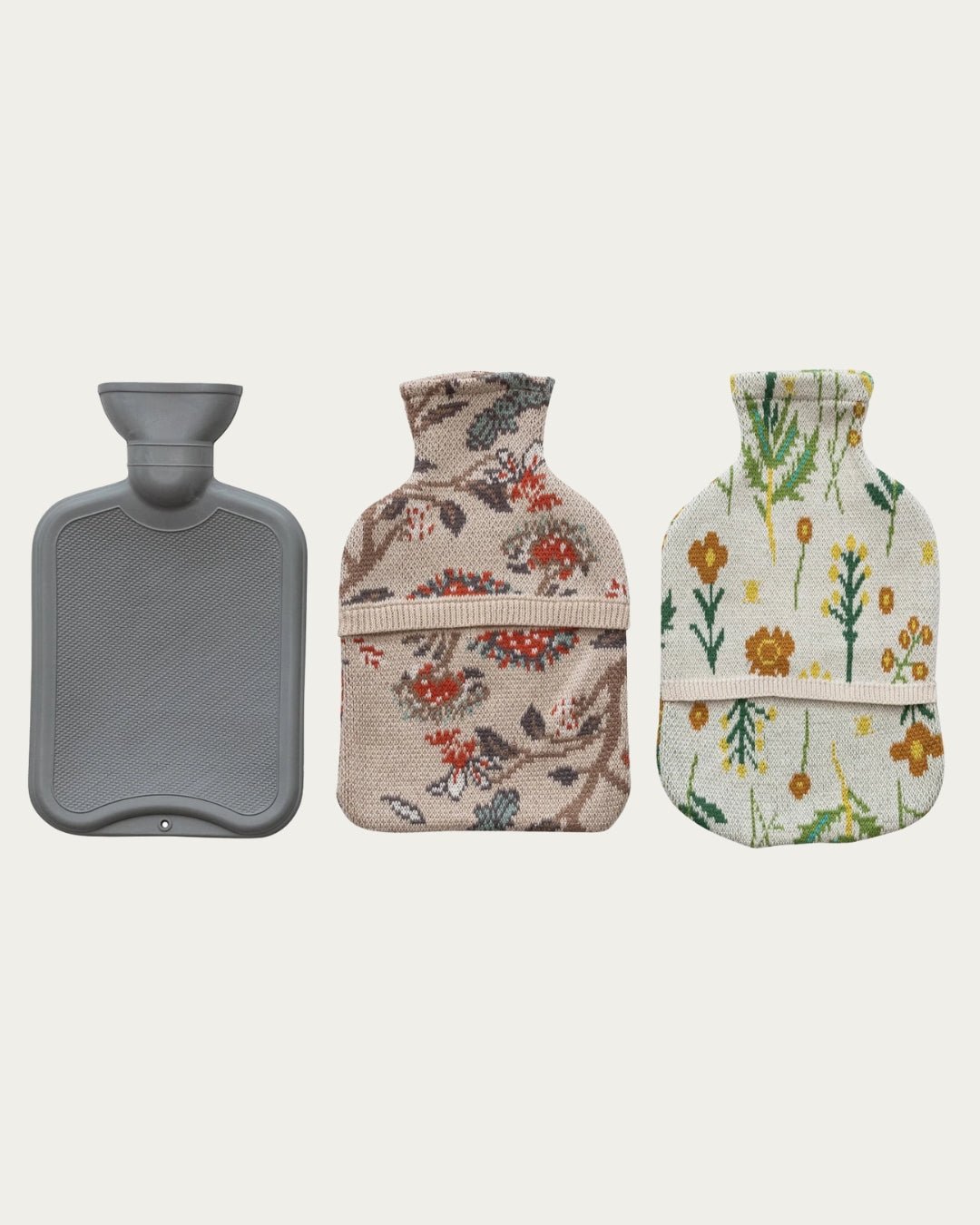 Sol Hot Water Bottle with Cotton Knit Cover - Apothecary - Hello Norden