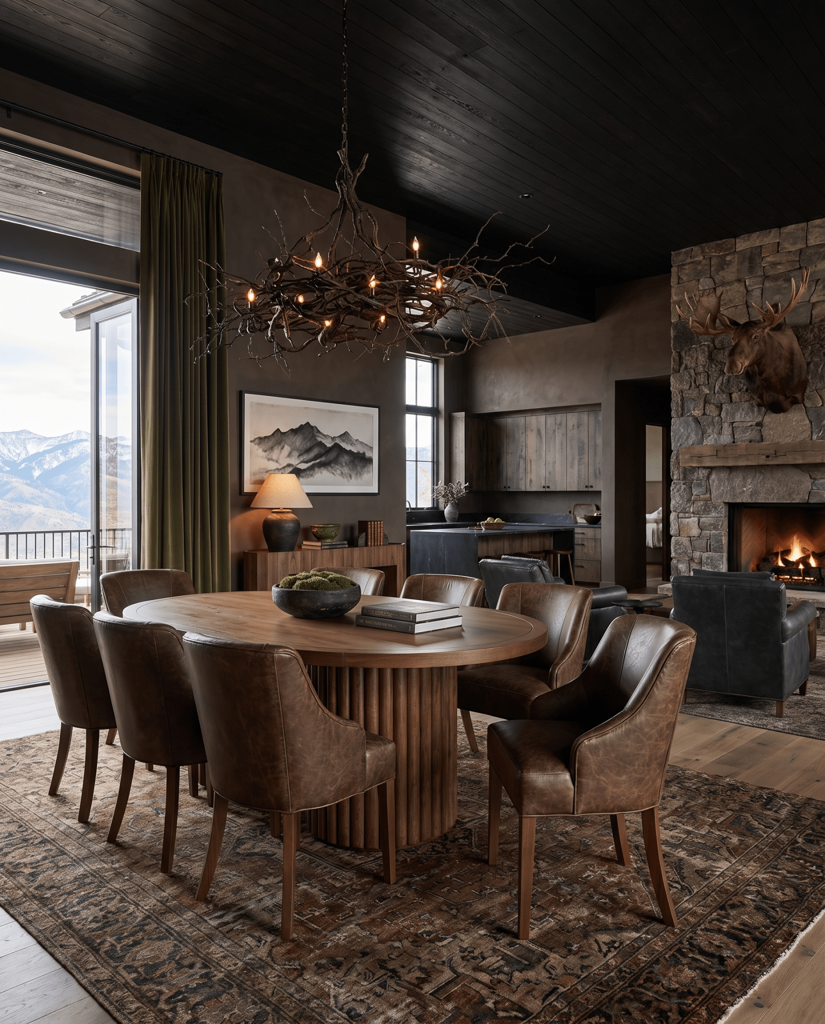 dining room furniture modern mountain dining chair Hello Norden - Soren Dining Chair, styled in a modern rustic room
