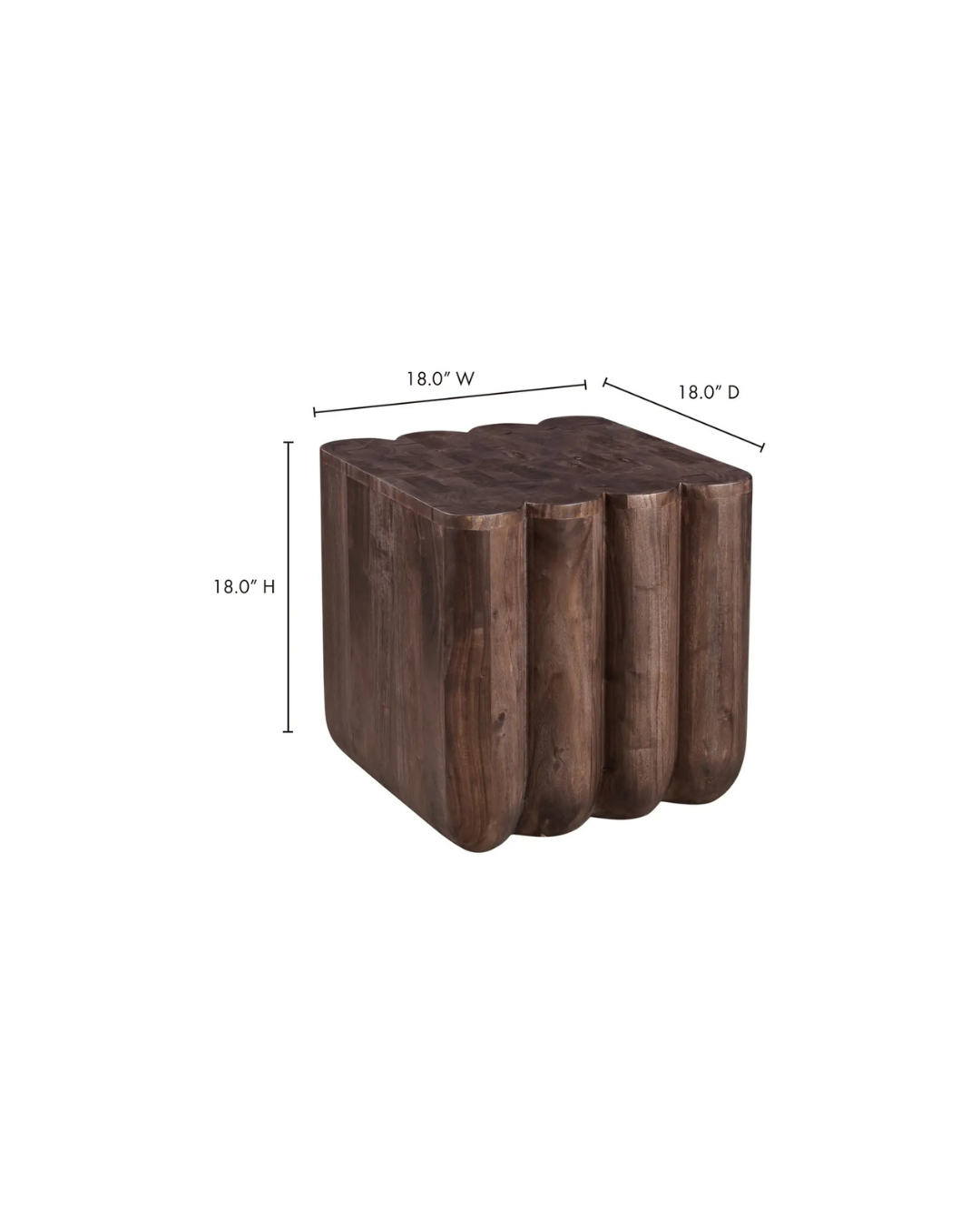 Bo Walnut Fluted End Table - Side Tables - Hello Norden
