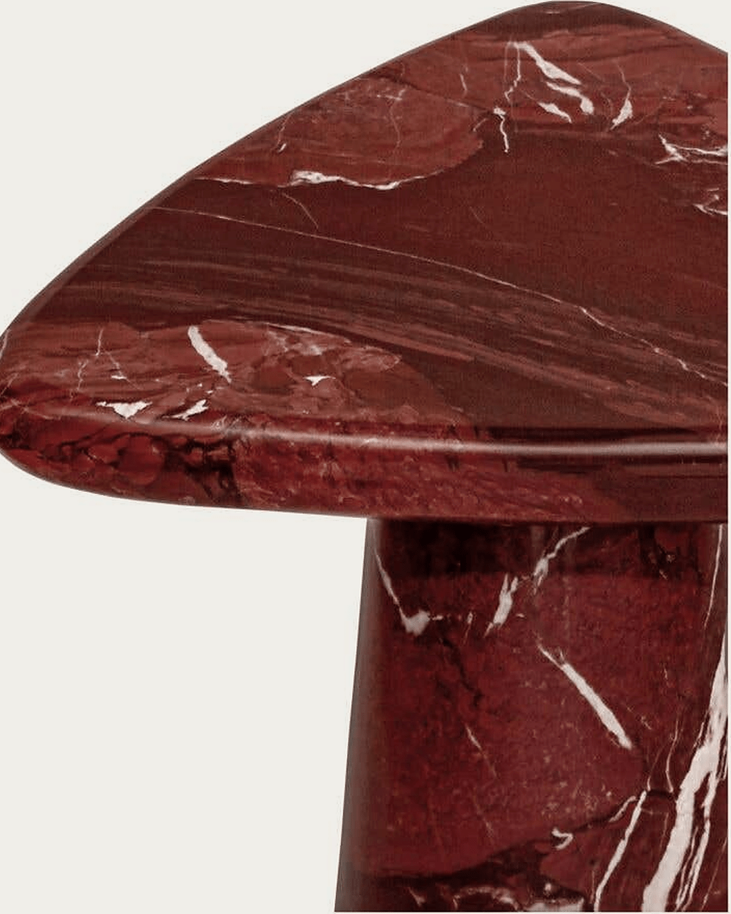 living room furniture modern mountain rosso levante marble side table Hello Norden - Leiv Cocktail Table Rosso Levante, detail view