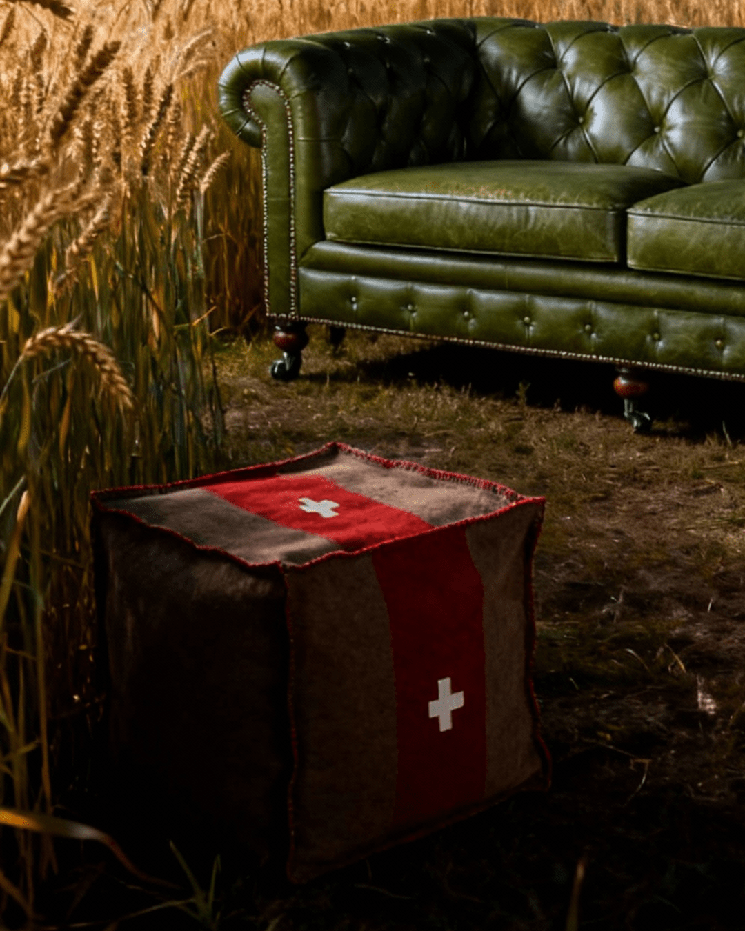 Frey Army Pouf - Ottomans & Poufs - Hello Norden
