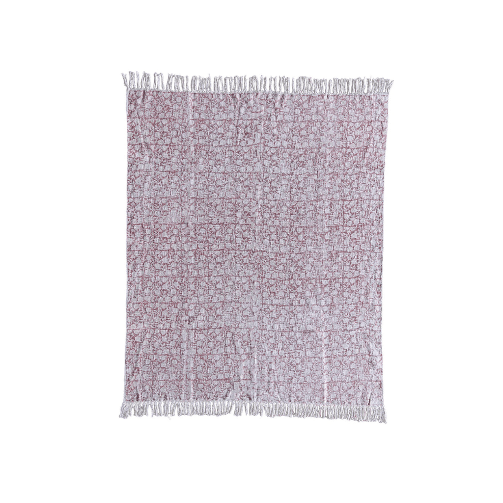 Sunniva Handloom Cotton Throw Block Print - Throw - Hello Norden