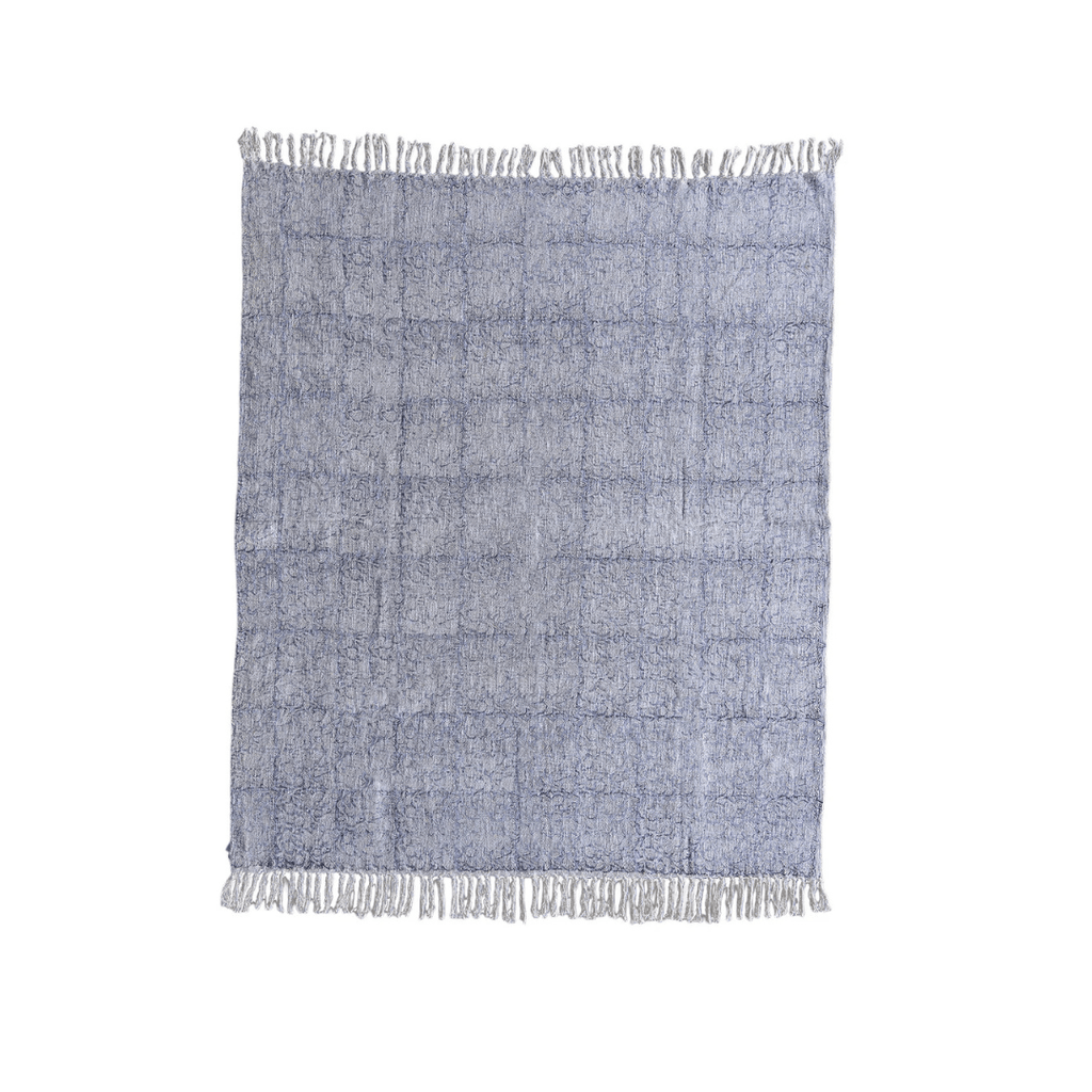 Sunniva Handloom Cotton Throw Block Print - Throw - Hello Norden