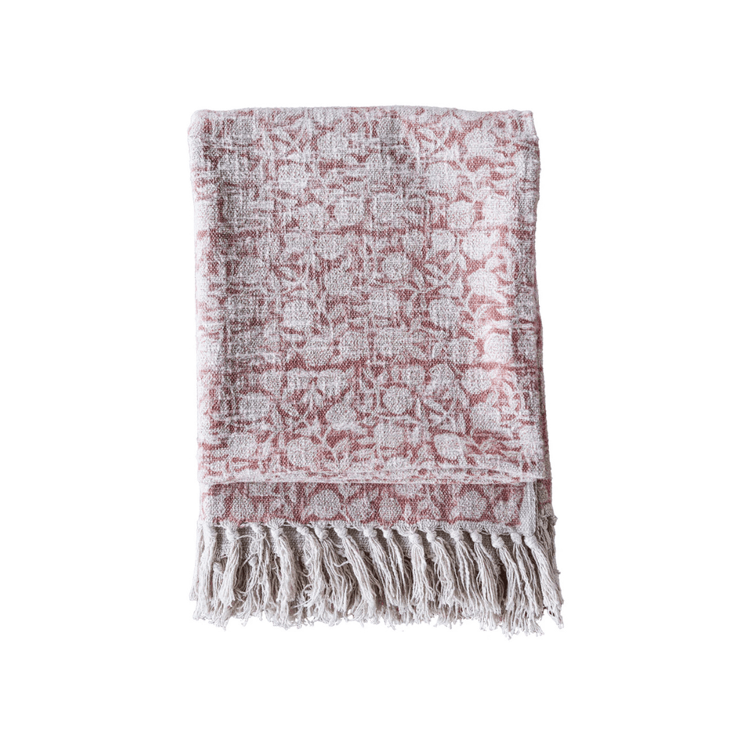 Sunniva Handloom Cotton Throw Block Print - Throw - Hello Norden